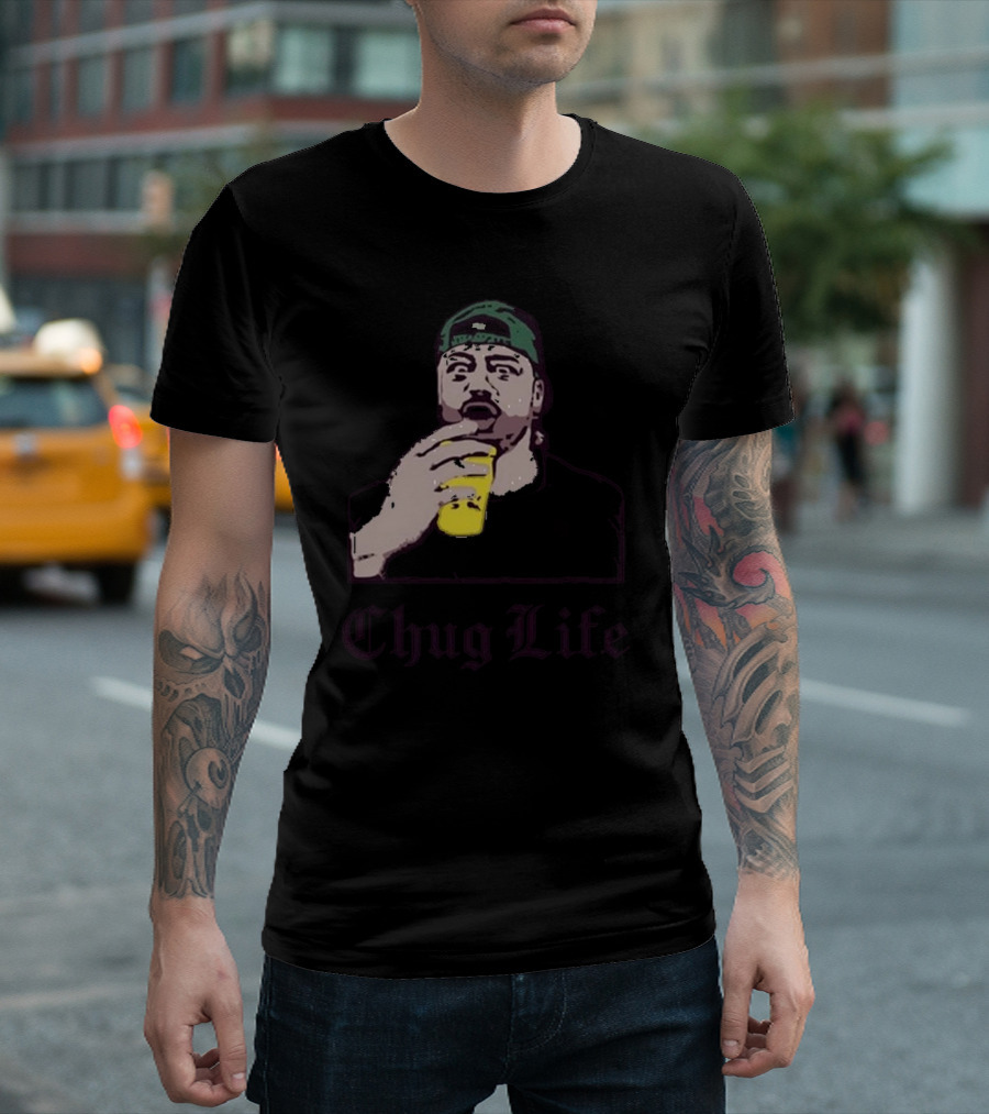 Campeche Collective David Bakhtiari Chug Life 69 Yellow Cup Green Cap T-Shirt