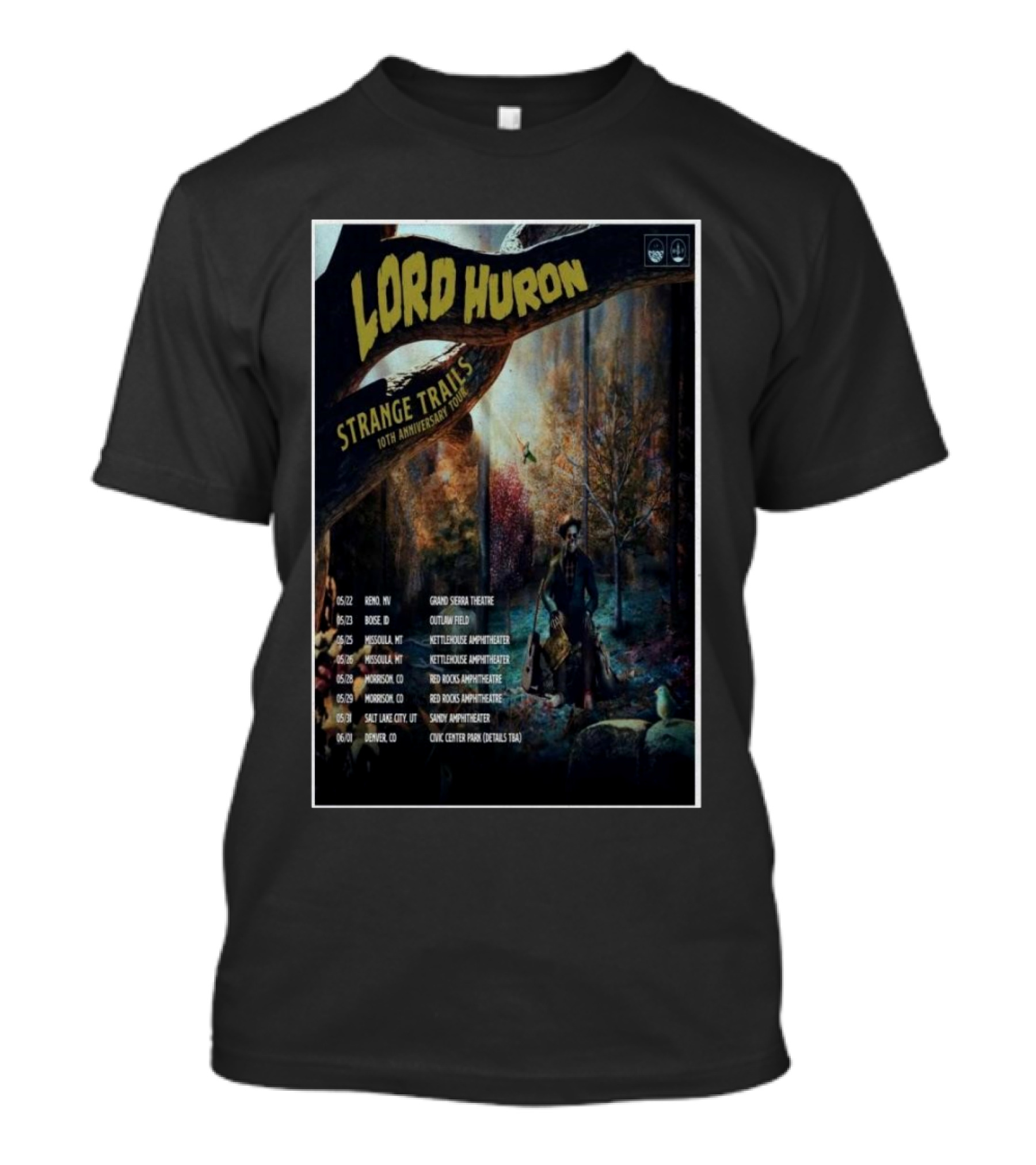 Lord Huron Strange Trails 10th Anniversary Grand Sierra Theatre Tour 2025 T-Shirt