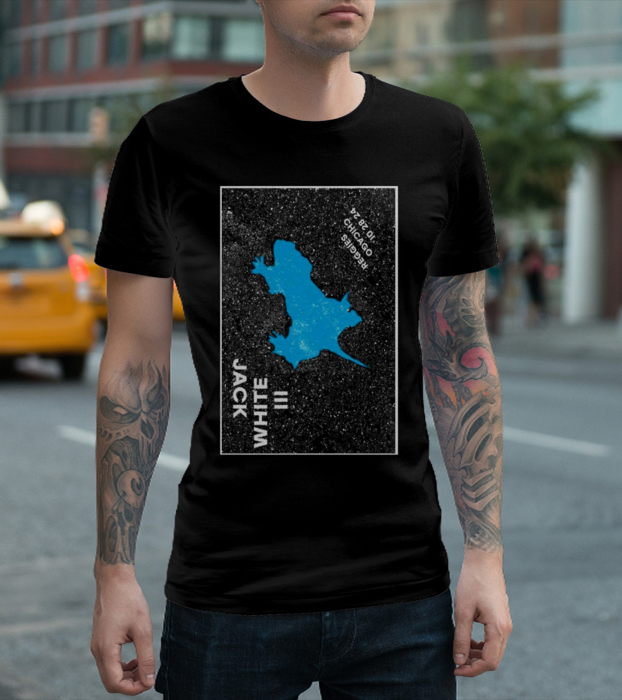 Jack White III Chicago IL Reggies October 28 2024 Blue Lizard T-Shirt