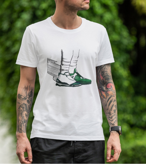 Shoe Game Comfort Colors Green Soccer Sneakers And White Socks T-Shirt