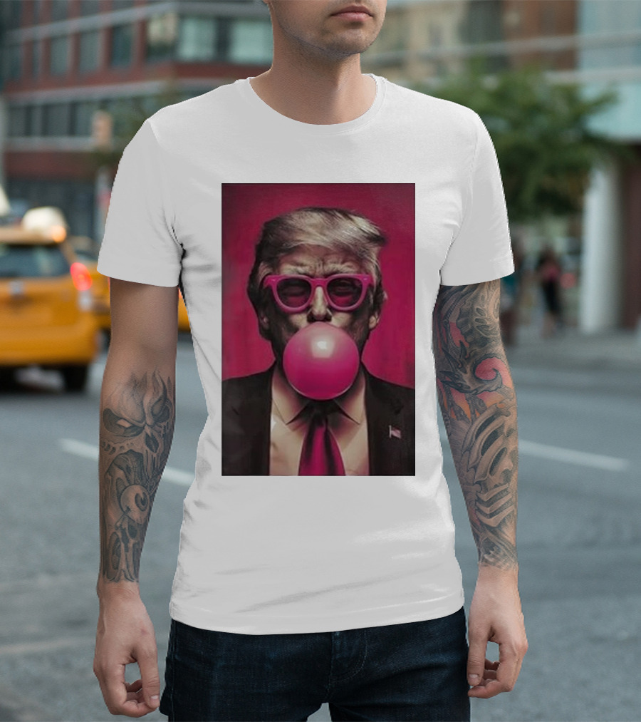 Pink Bubblegum Trump Sunglasses T-Shirt