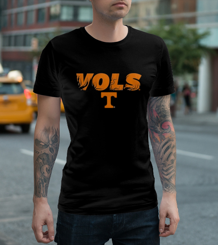 Vols Tennessee Volunteers Football Dark Mode T-Shirt