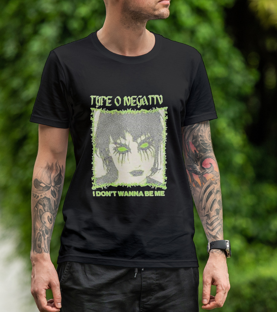 Type O Negative I Don’t Wanna Be Me Green Eyed Gothic Face T-Shirt