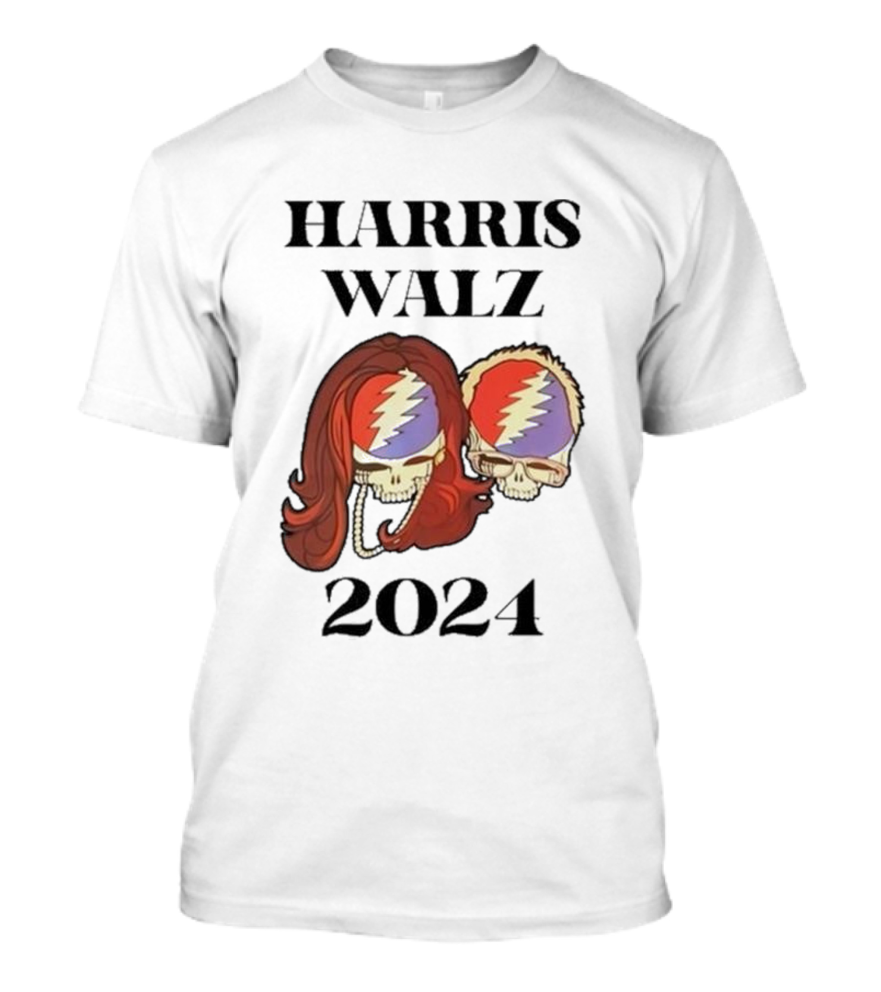 Harris Walz 2024 Grateful Dead Skull T-Shirt