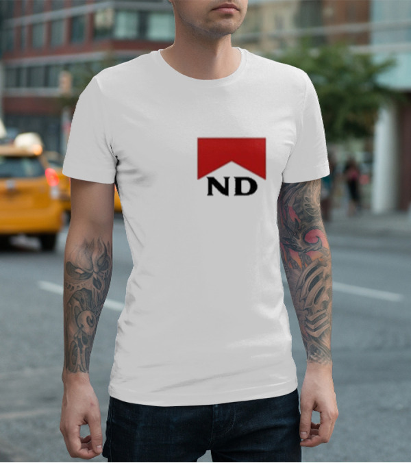 Nicotine Dolls ND Red Marlboro Style Badge T-Shirt
