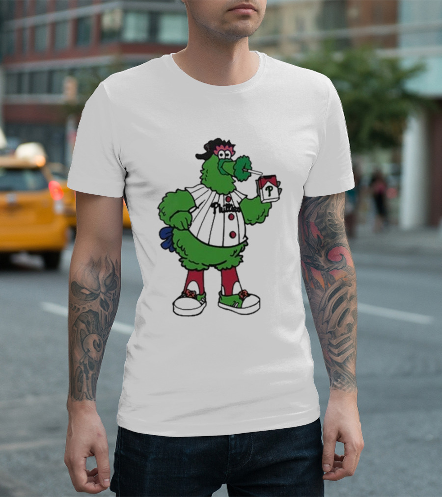 Philadelphia Phillies Mascot Smoking Pirate T-Shirt