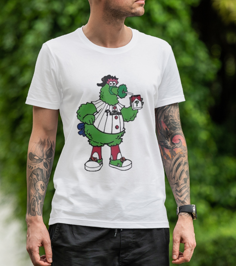 Philadelphia Phillies Mascot Smoking Pirate T-Shirt