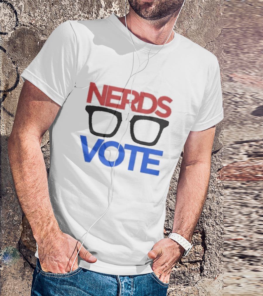 Steve Blum Nerds Vote Red Blue Glasses T-Shirt