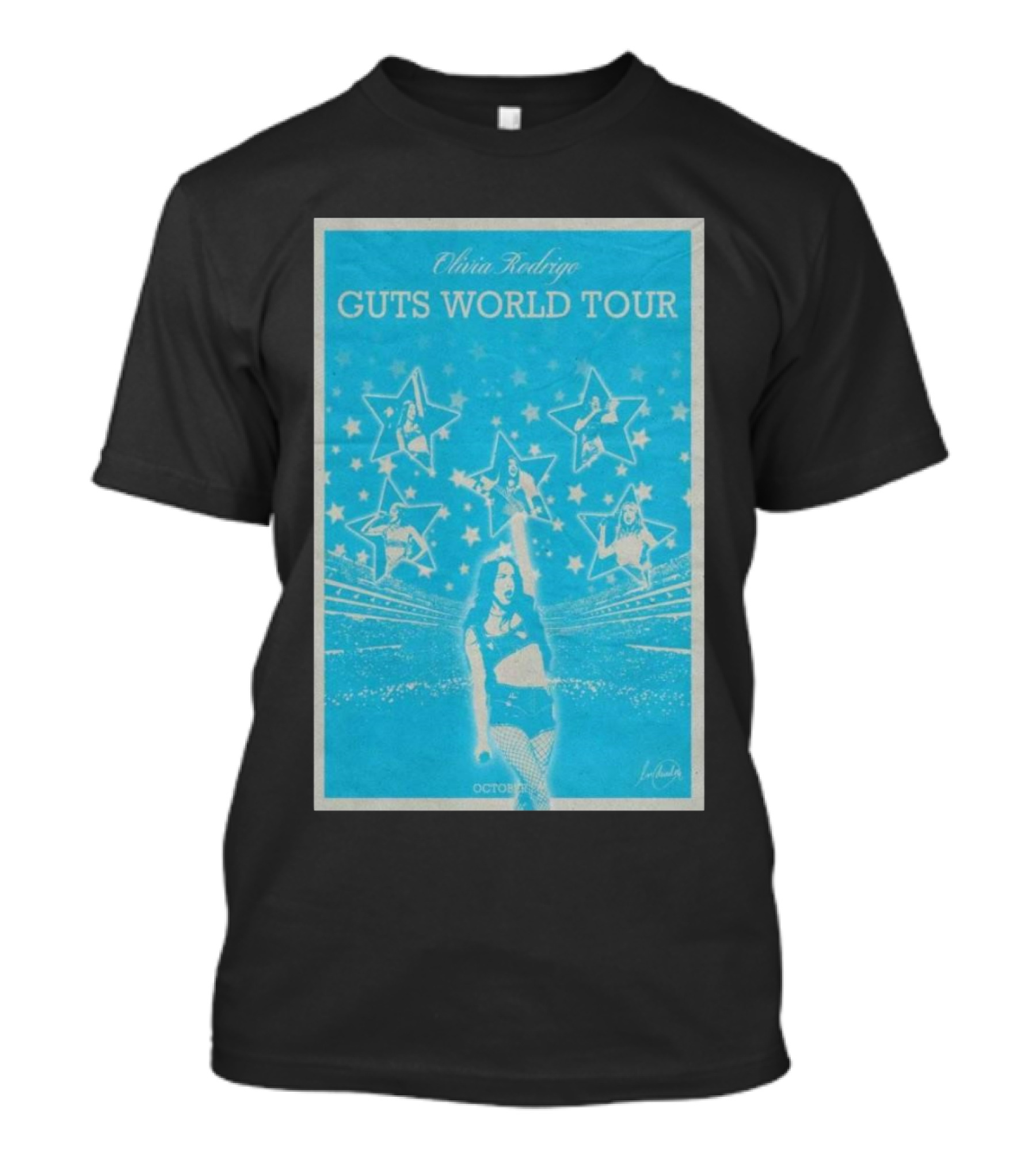 Olivia Rodrigo Guts World Tour October 29 2024 Stars Concert T-Shirt
