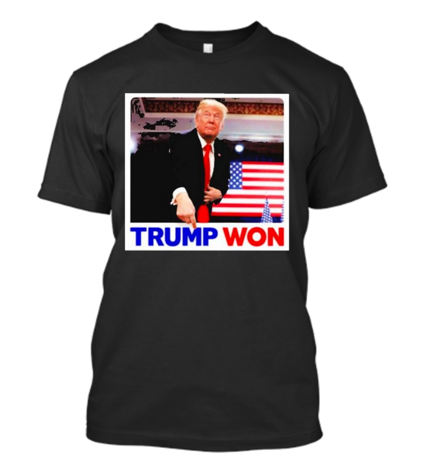 Trump Won Make America Great Again 2024 United States Flag T-Shirt