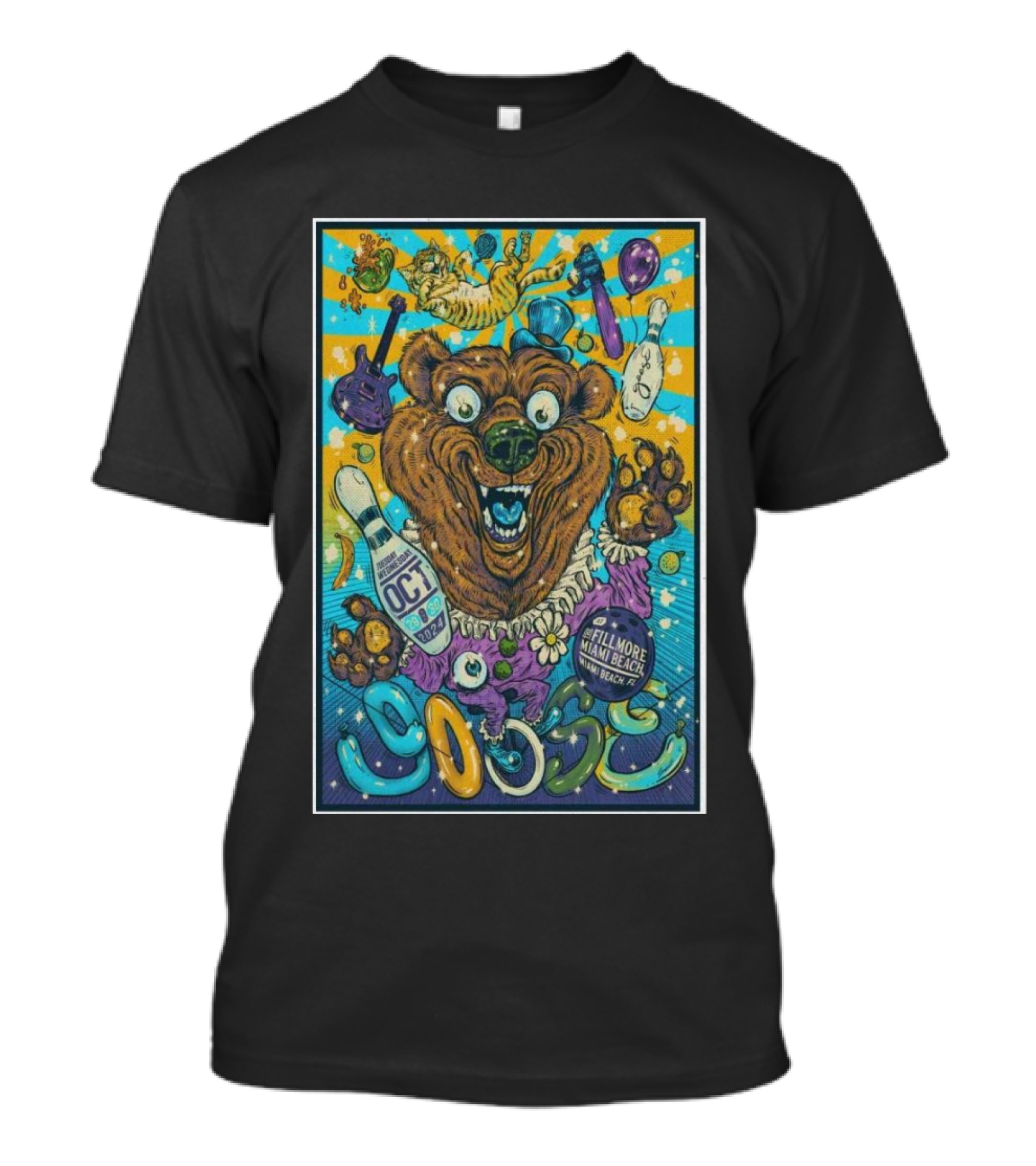 Goose Fillmore Miami Beach Bear Bowling October 29-30 T-Shirt