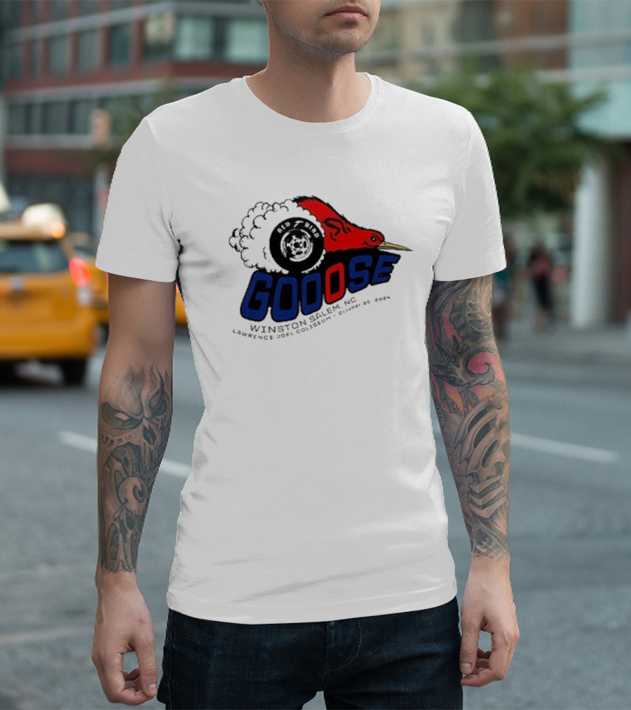 Goose Red Head Winston Salem NC Lawrence Joel Coliseum October 25 T-Shirt