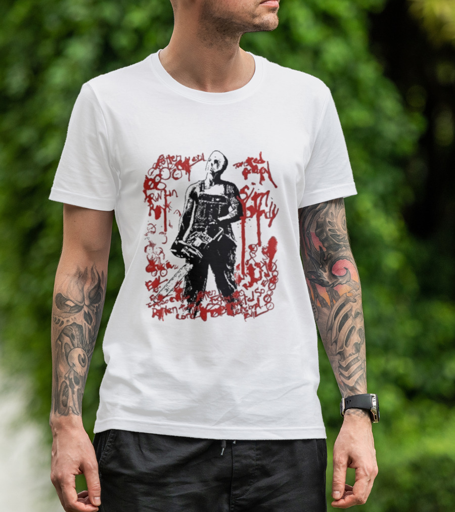 Eminem Blood Scrawl Chainsaw Man Horror T-Shirt