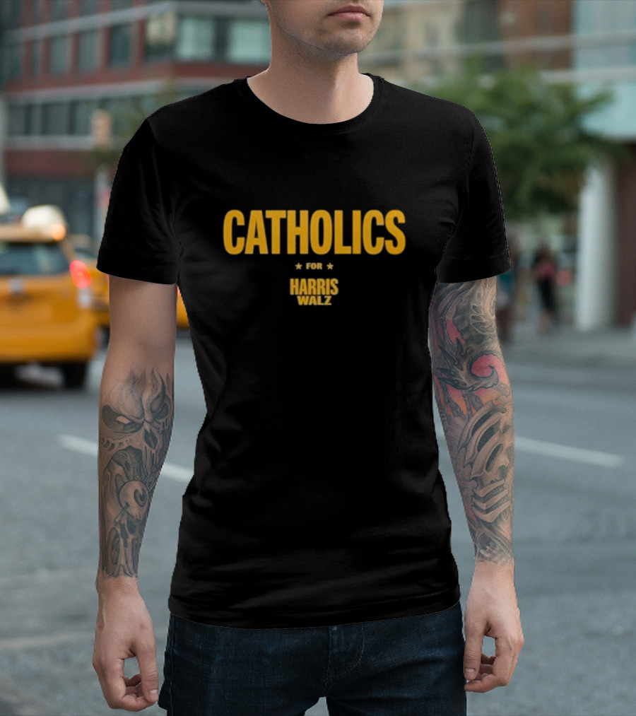 Catholics for Harris Walz T-Shirt
