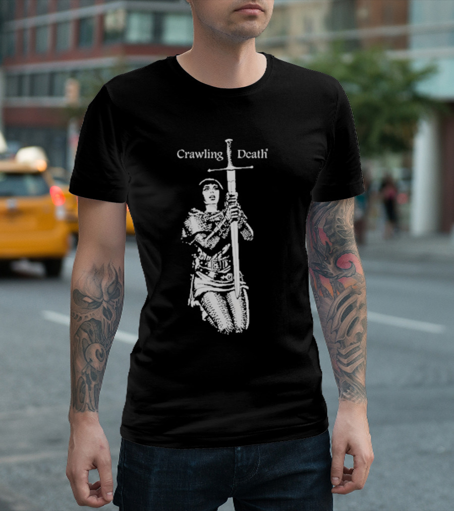 Crawling Death Medieval Warrior With Sword T-Shirt