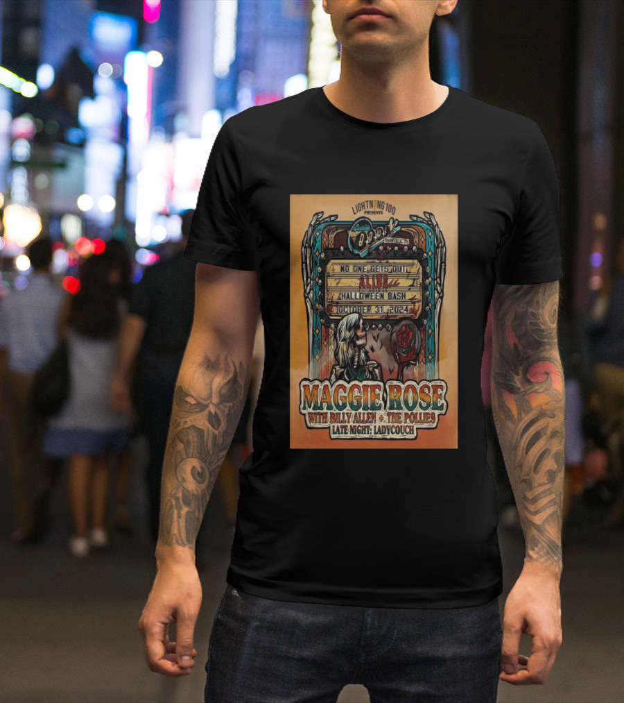 Maggie Rose Halloween Bash October 31 2024 Nashville TN With Billy Allen The Pollies Late Night Ladycouch T-Shirt