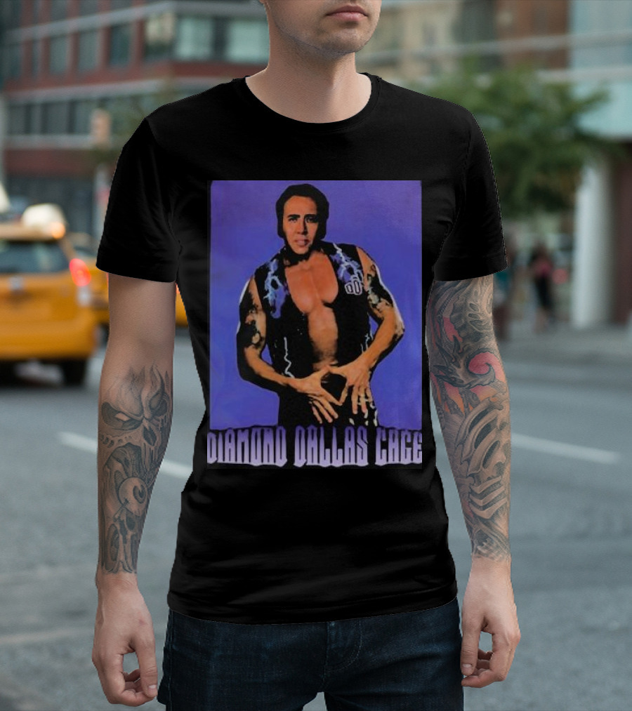 Diamond Dallas Page Nicholas Cage Mashup Diamond Dallas Cage T-Shirt
