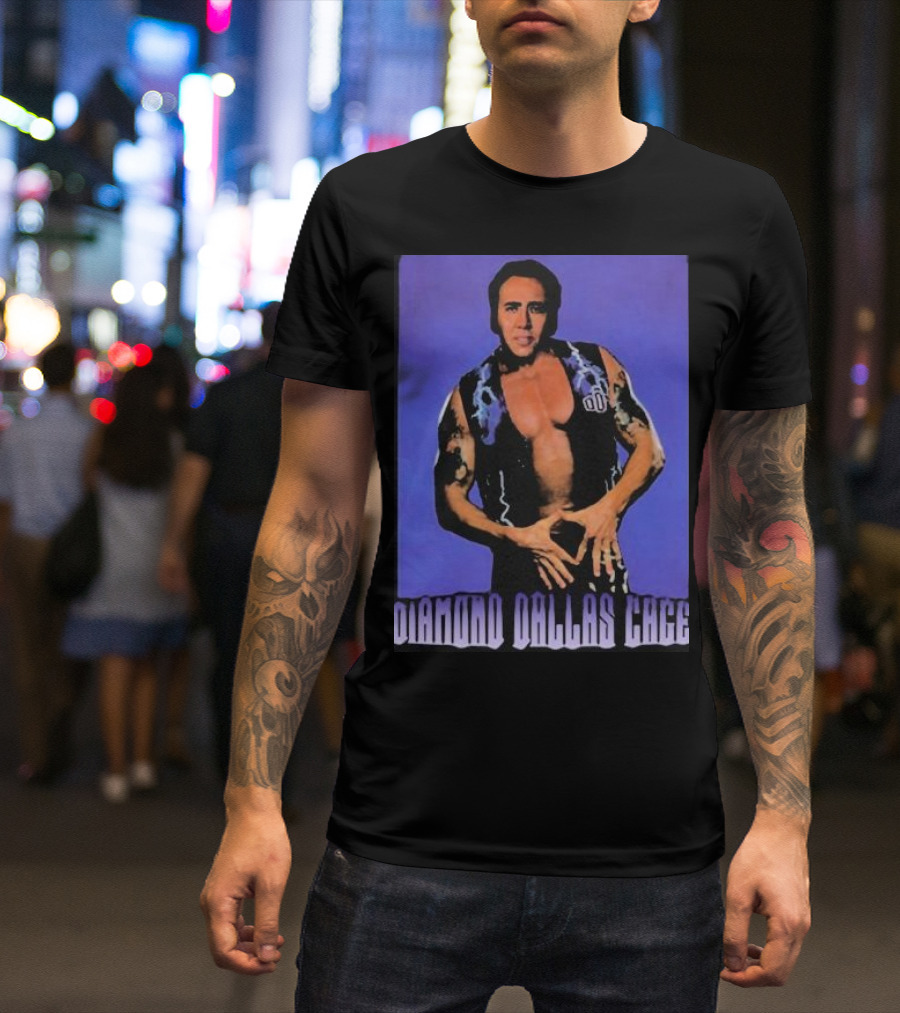 Diamond Dallas Page Nicholas Cage Mashup Diamond Dallas Cage T-Shirt