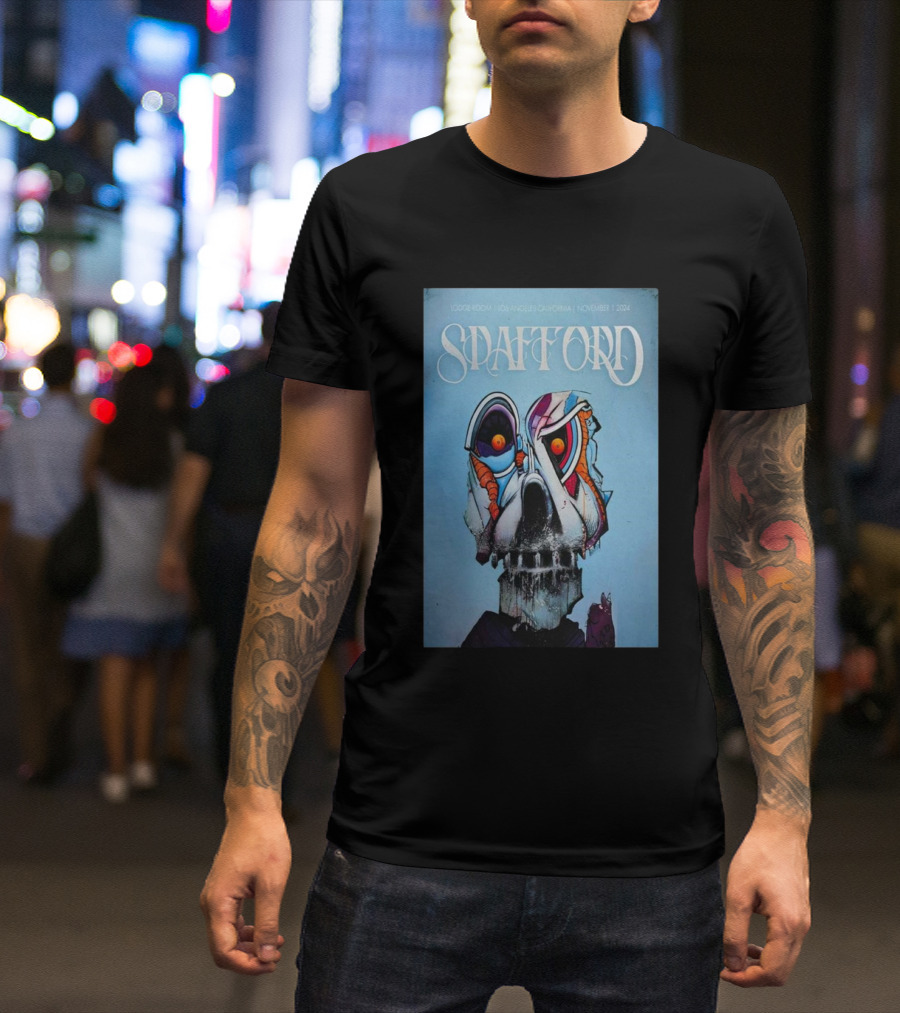 Spafford Lodge Room Los Angeles California November 1 2024 Surreal Skull T-Shirt