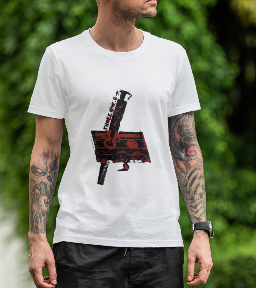 Three One G Records Sound Style Violence Cassette Gun Combination T-Shirt