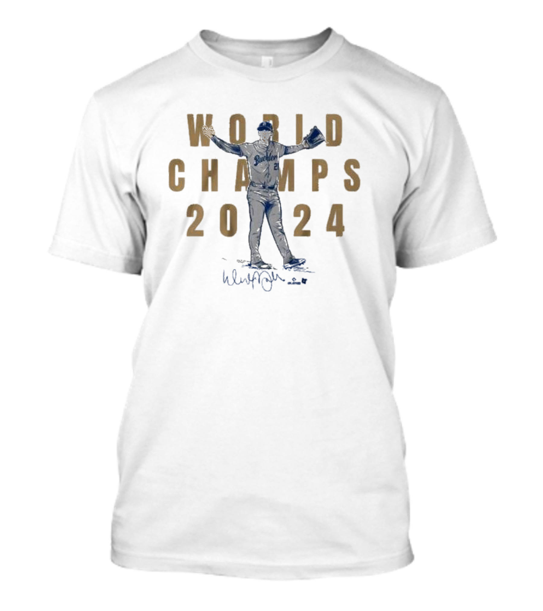 World Champs 2024 Walker Buehler The Final Out Signature T-Shirt