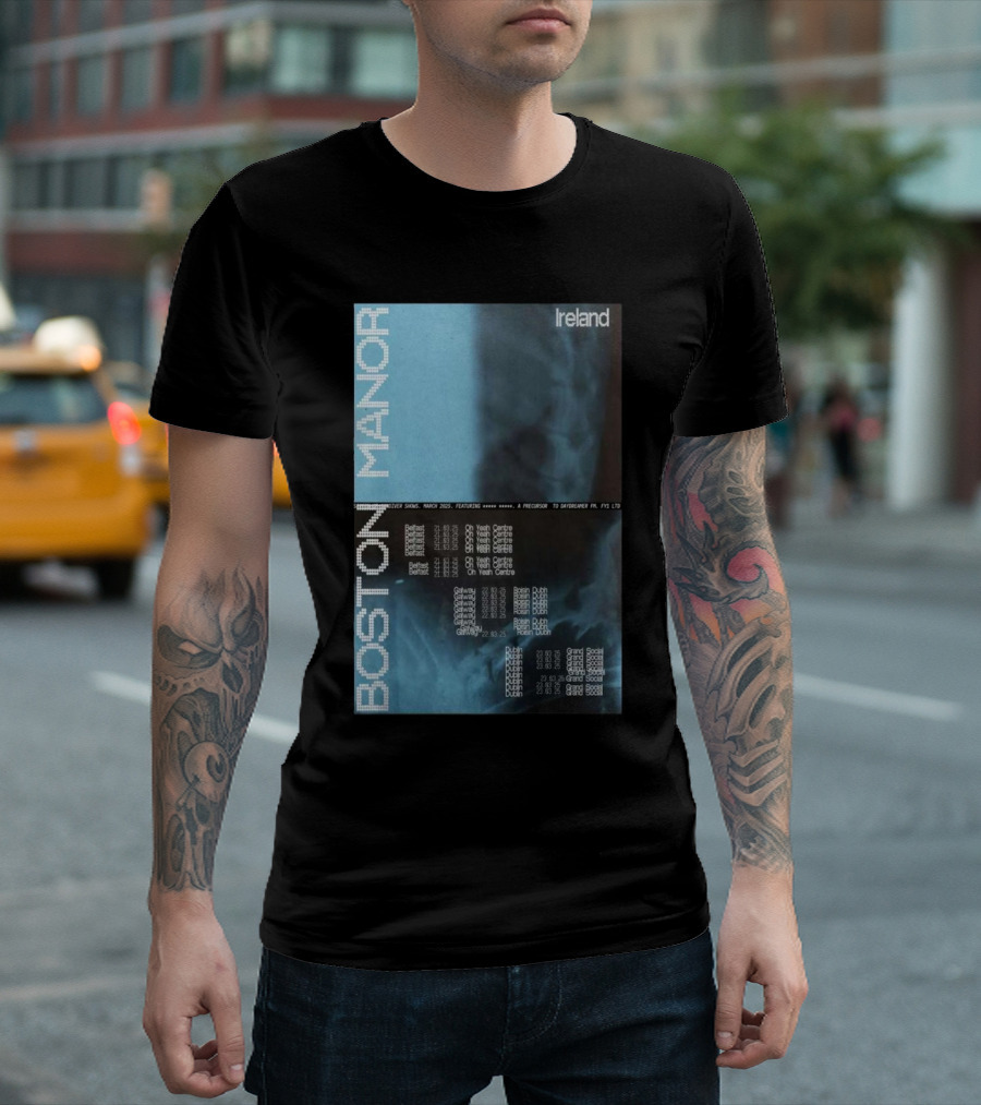 Boston Manor Oh Yeah Music Centre Belfast Mar 21 2025 Ireland Tour T-Shirt