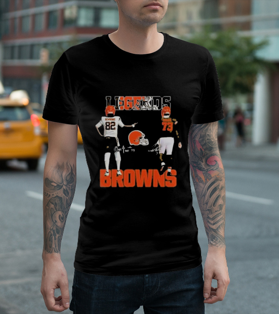 Cleveland Browns Legends Newsome Thomas 82 73 T-Shirt
