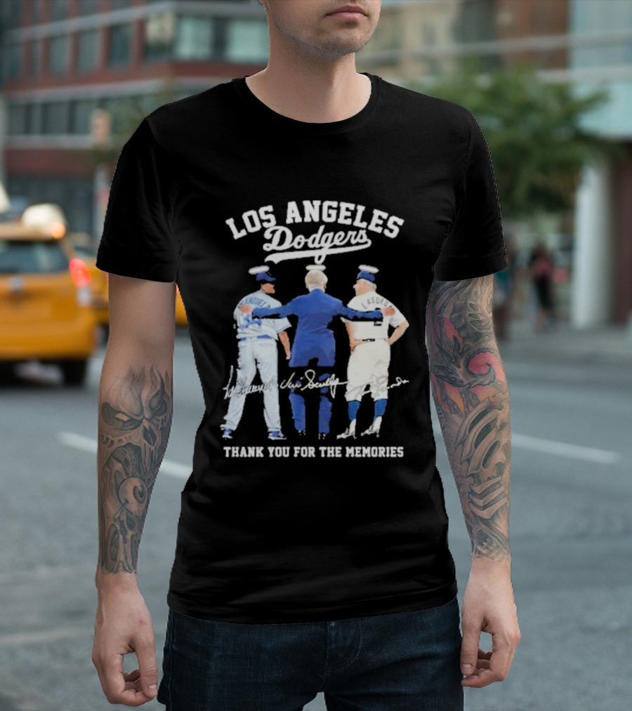 Los Angeles Dodgers Valenzuela Lasorda Thank You For The Memories T-Shirt
