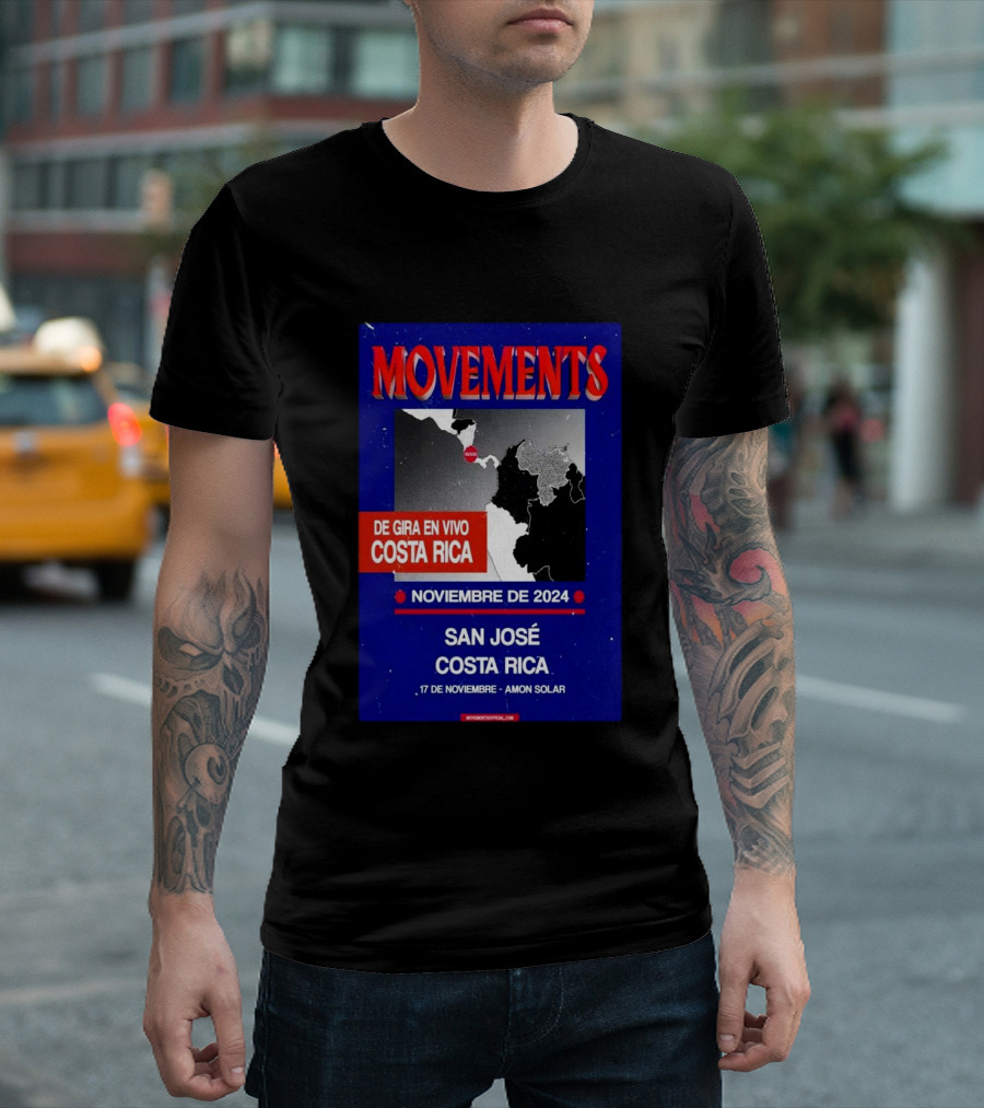 Movements En Vivo Costa Rica Noviembre 2024 San José Amon Solar Tour T-Shirt