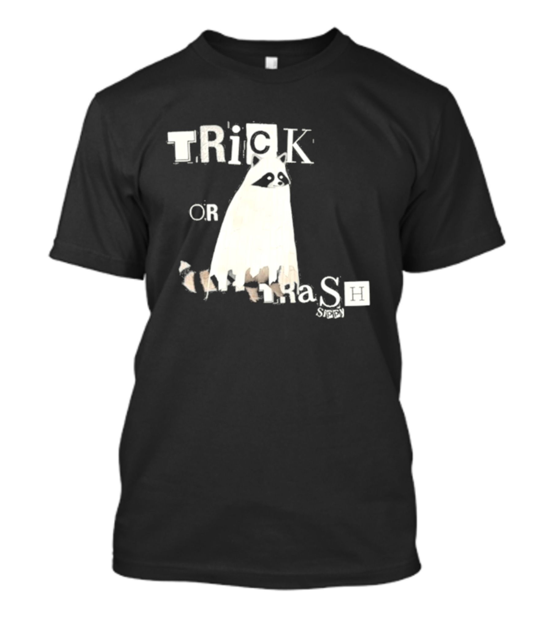 Sippy Trick Or Trash Halloween Raccoon Ghost T-Shirt