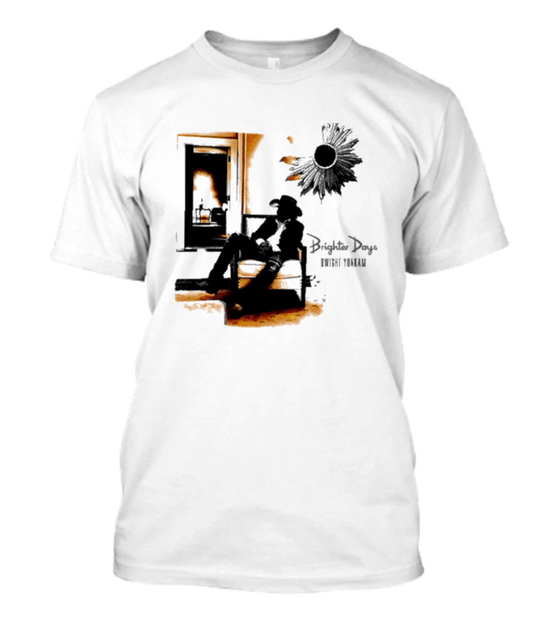 Brighter Days Dwight Yoakam November 15 2024 Release Sunflower Cowboy Chair T-Shirt