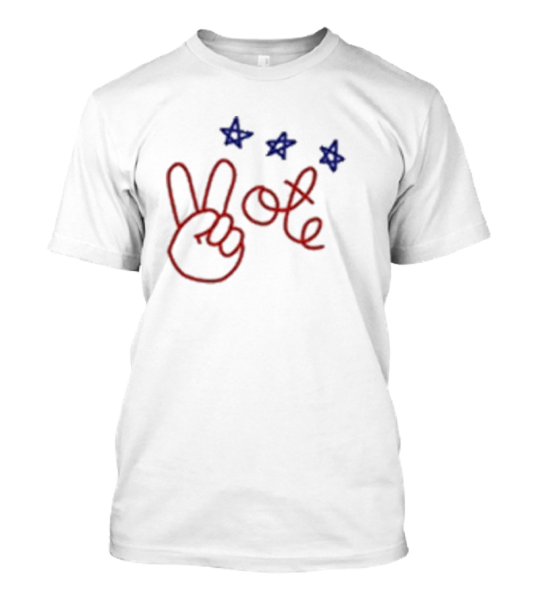 Nicolle Wallace Peace Vote Stars Hand Sign T-Shirt