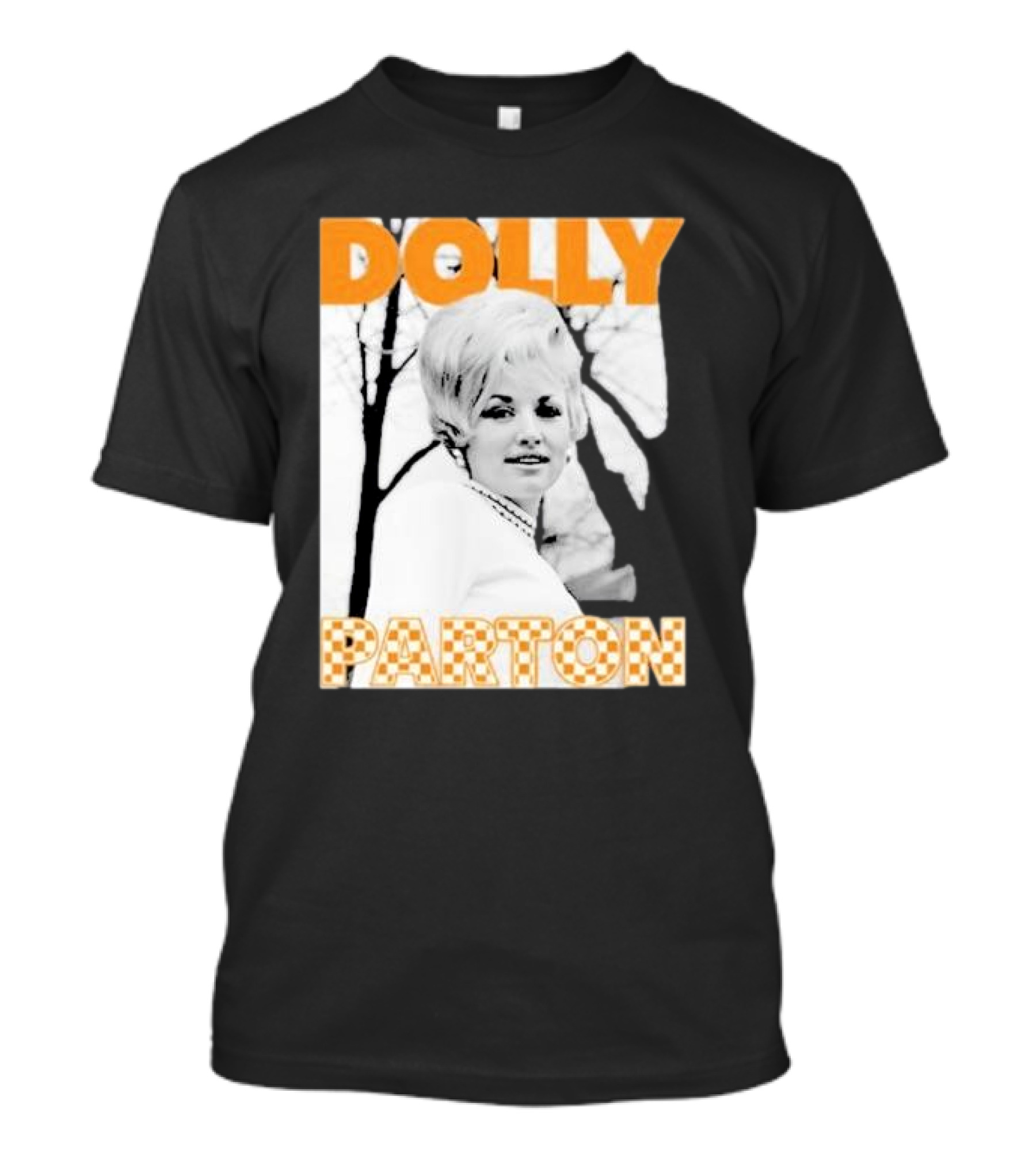 Dolly Parton Tennessee Checkerboard Distressed Thrifted T-Shirt