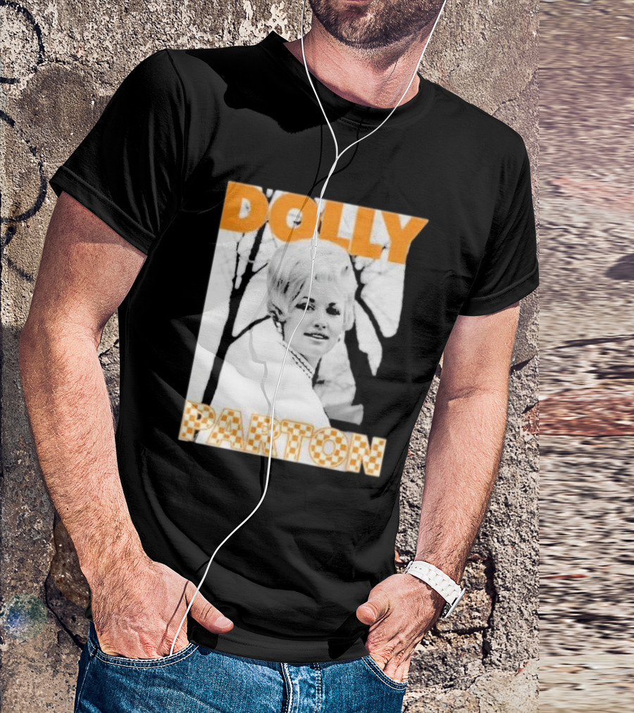 Dolly Parton Tennessee Checkerboard Distressed Thrifted T-Shirt