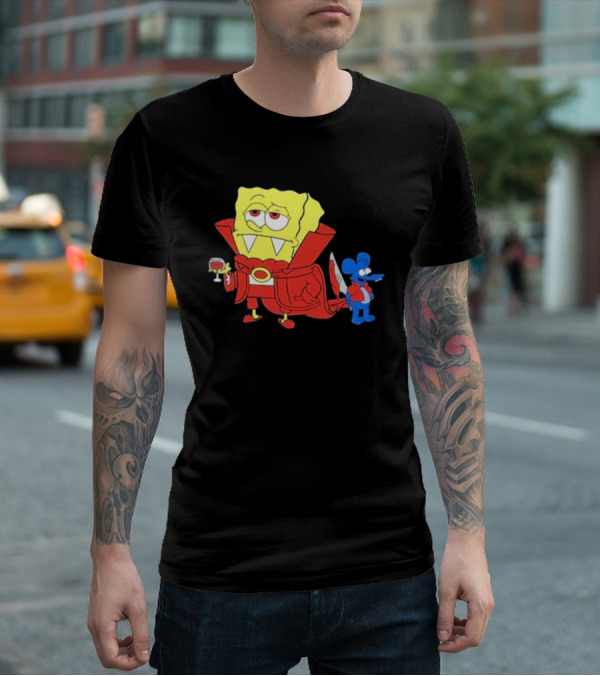 Double’S Bobsferatu SpongeBob Vampire Simpsons Möbius T-Shirt