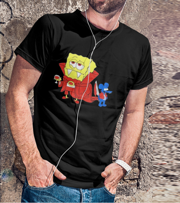 Double’S Bobsferatu SpongeBob Vampire Simpsons Möbius T-Shirt