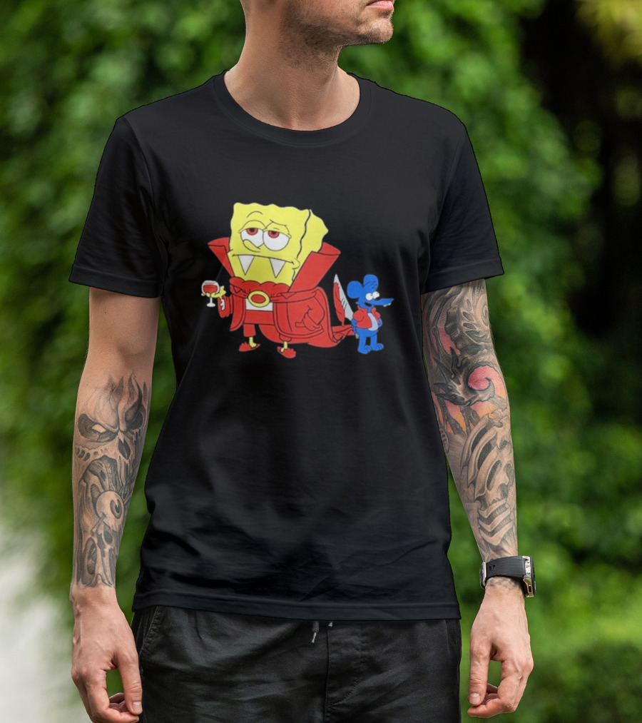 Double’S Bobsferatu SpongeBob Vampire Simpsons Möbius T-Shirt
