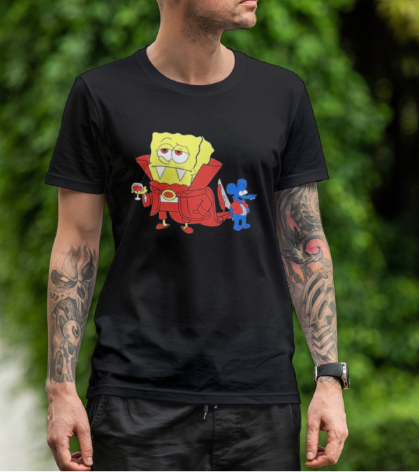Double’S Bobsferatu SpongeBob Vampire Simpsons Möbius T-Shirt