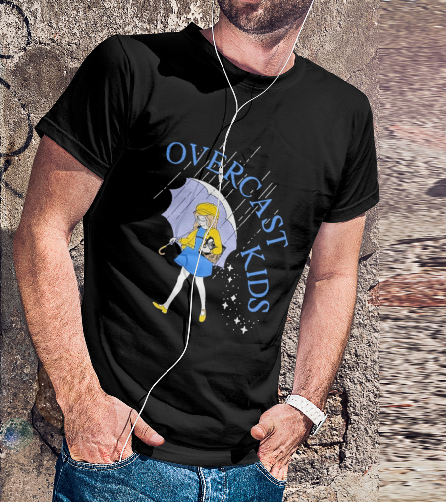 Overcast Kids Under Umbrella T-Shirt