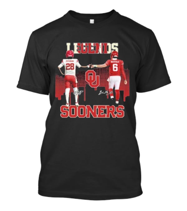 Legends Sooners Oklahoma Adrian Peterson Baker Mayfield T-Shirt
