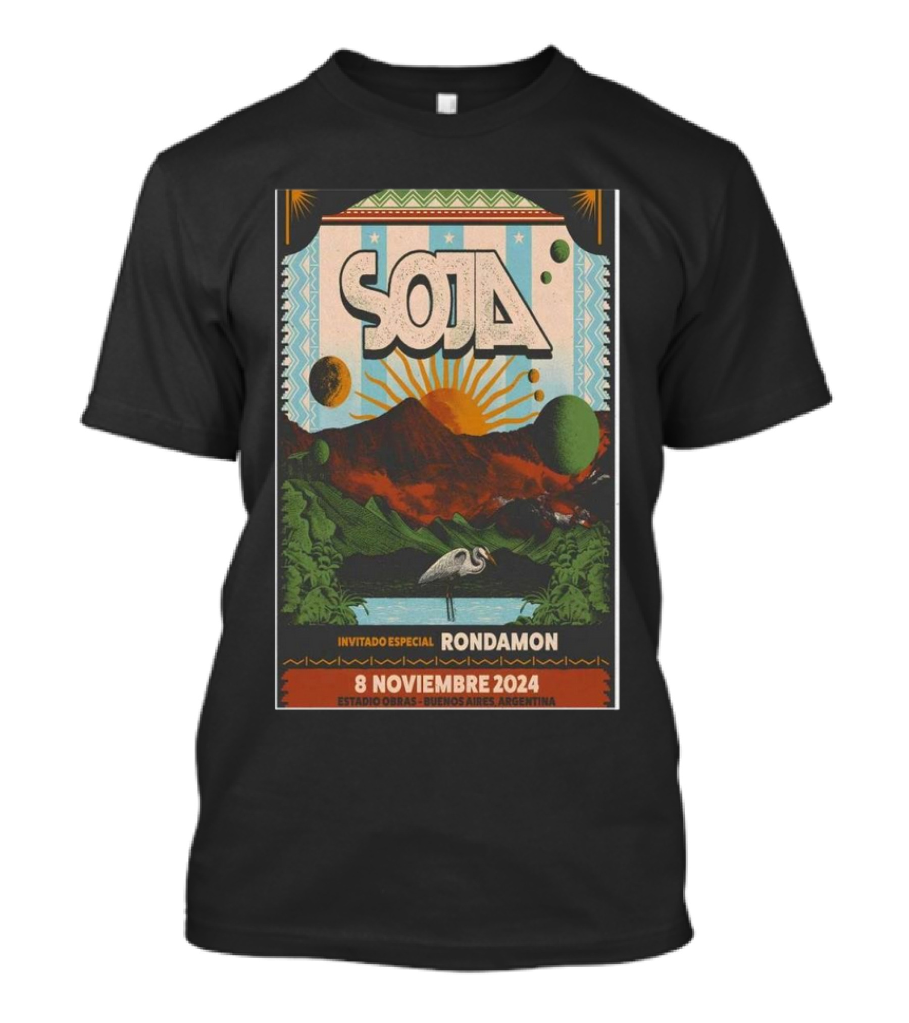 Soja Invitado Especial Rondamon 8 Noviembre 2024 Estadio Obras Buenos Aires Argentina Event T-Shirt