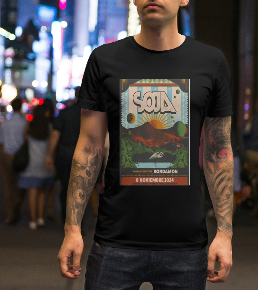 Soja Invitado Especial Rondamon 8 Noviembre 2024 Estadio Obras Buenos Aires Argentina Event T-Shirt