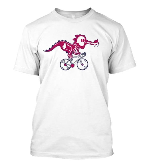 Ef Pro Cycling Skeleton Dinosaur On Bike T-Shirt