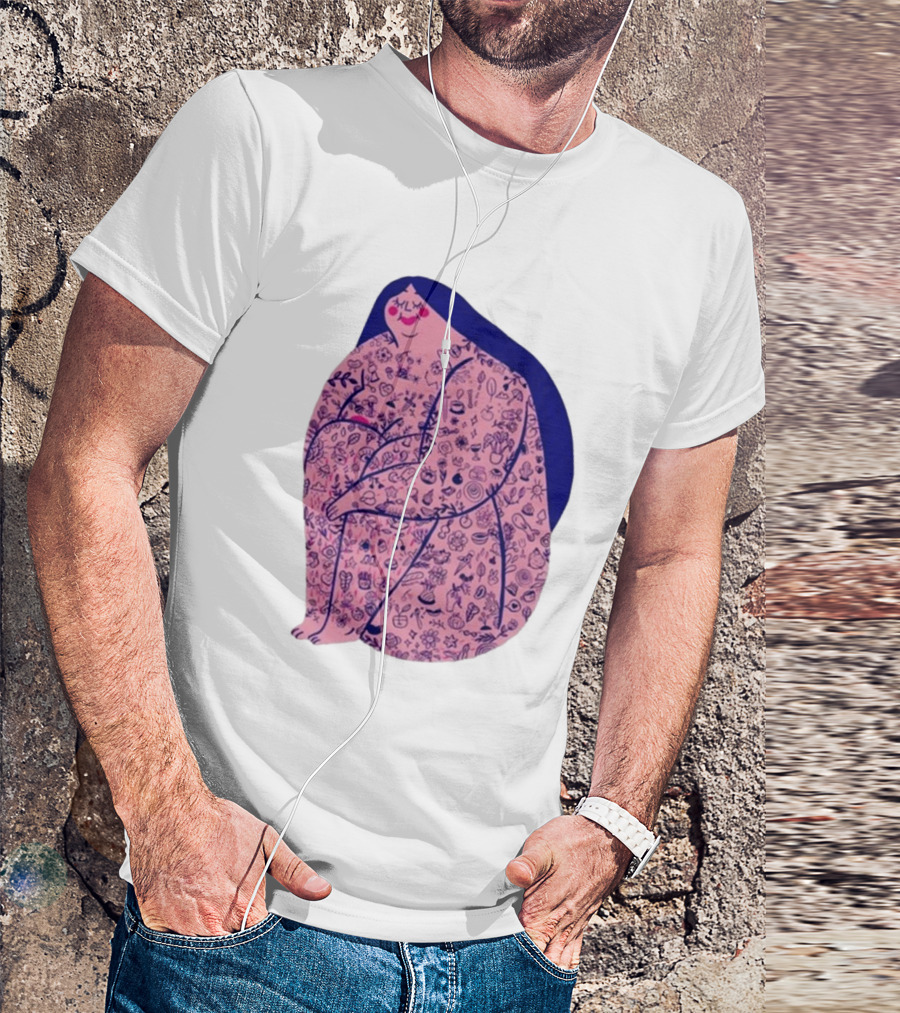 Limited Marie Boiseau Tatouée Illustration With Icons T-Shirt