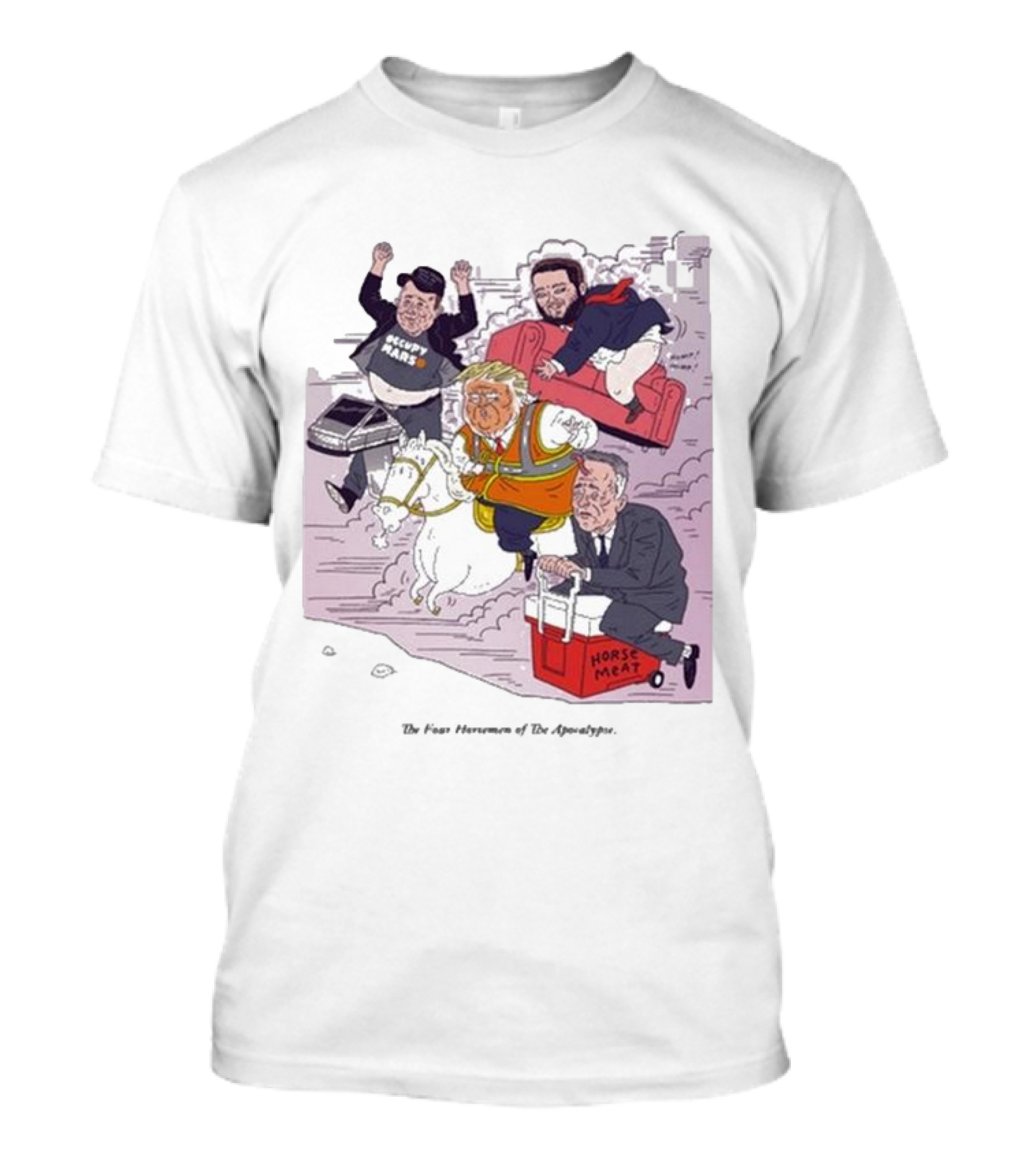 Lukey Mcgarry The Four Horsemen Of The Apocalypse US Election 2024 Trump Putin Musk Bezos T-Shirt