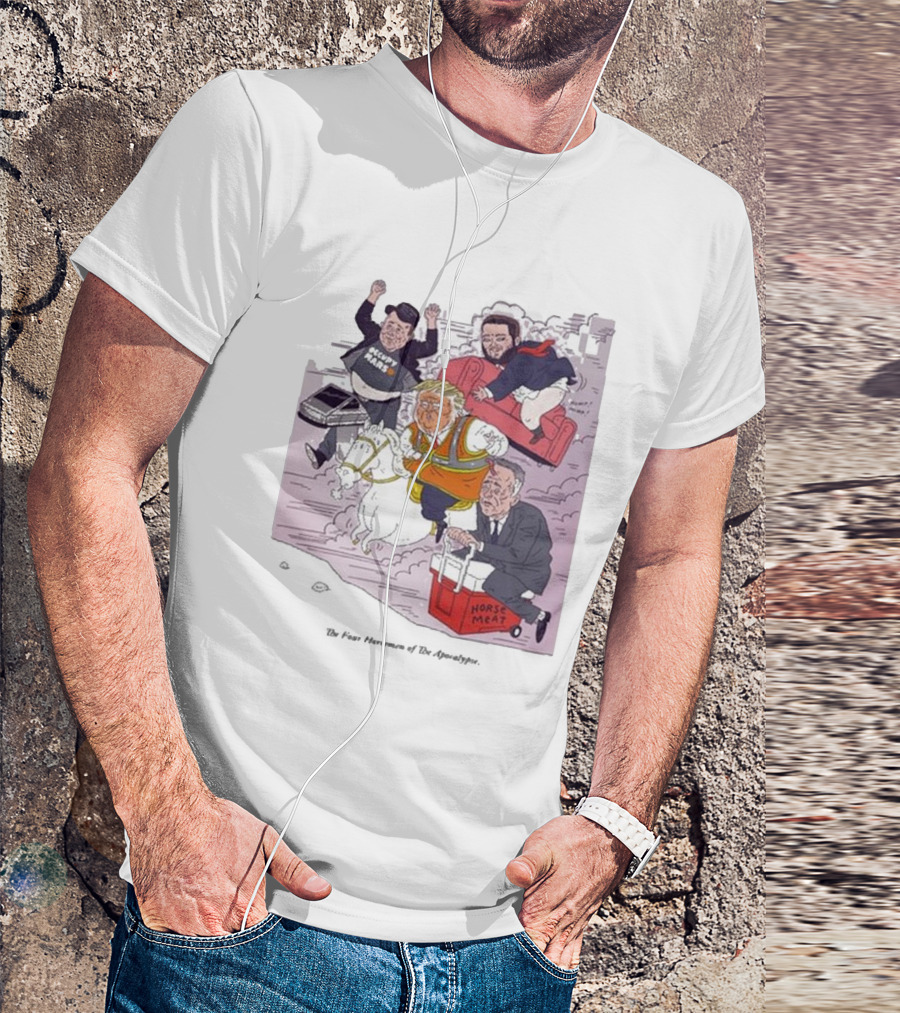 Lukey Mcgarry The Four Horsemen Of The Apocalypse US Election 2024 Trump Putin Musk Bezos T-Shirt