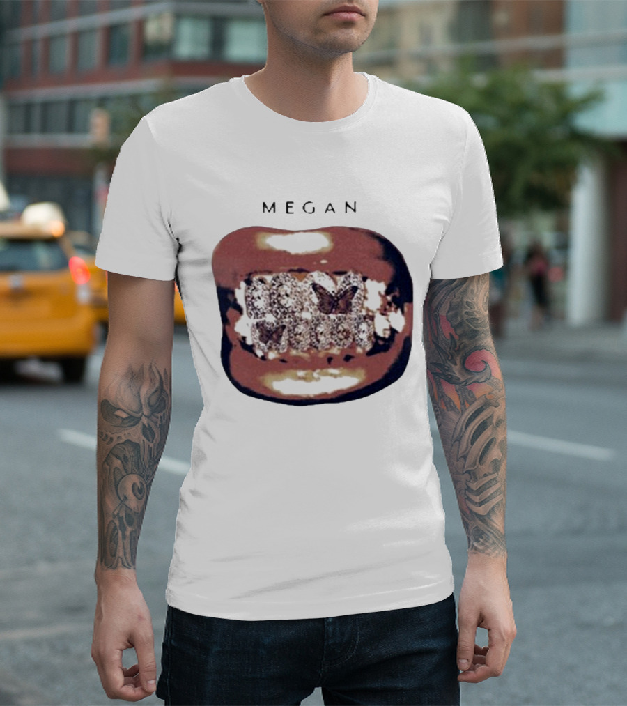 Megan Act II Grillz Diamond Bling Teeth T-Shirt