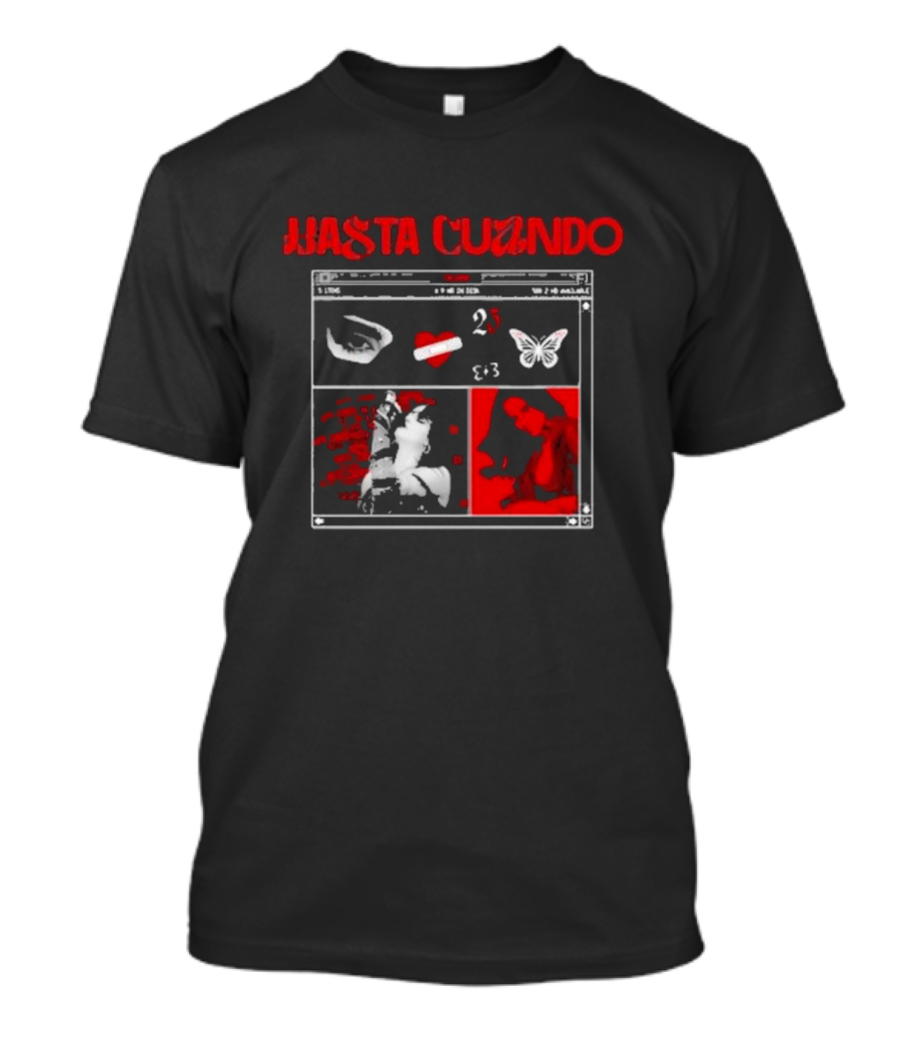 Gala Montes Hasta Cuándo 23 Butterfly Heart Lips T-Shirt