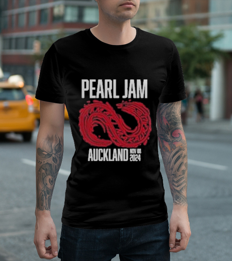 Pearl Jam Auckland Nov 08 2024 Tour Infinity Snake T-Shirt