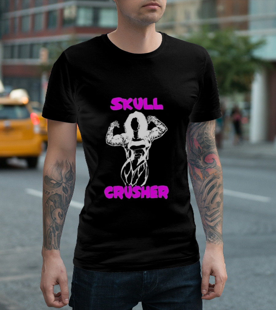 Skull Crusher Bodybuilder Flexing T-Shirt